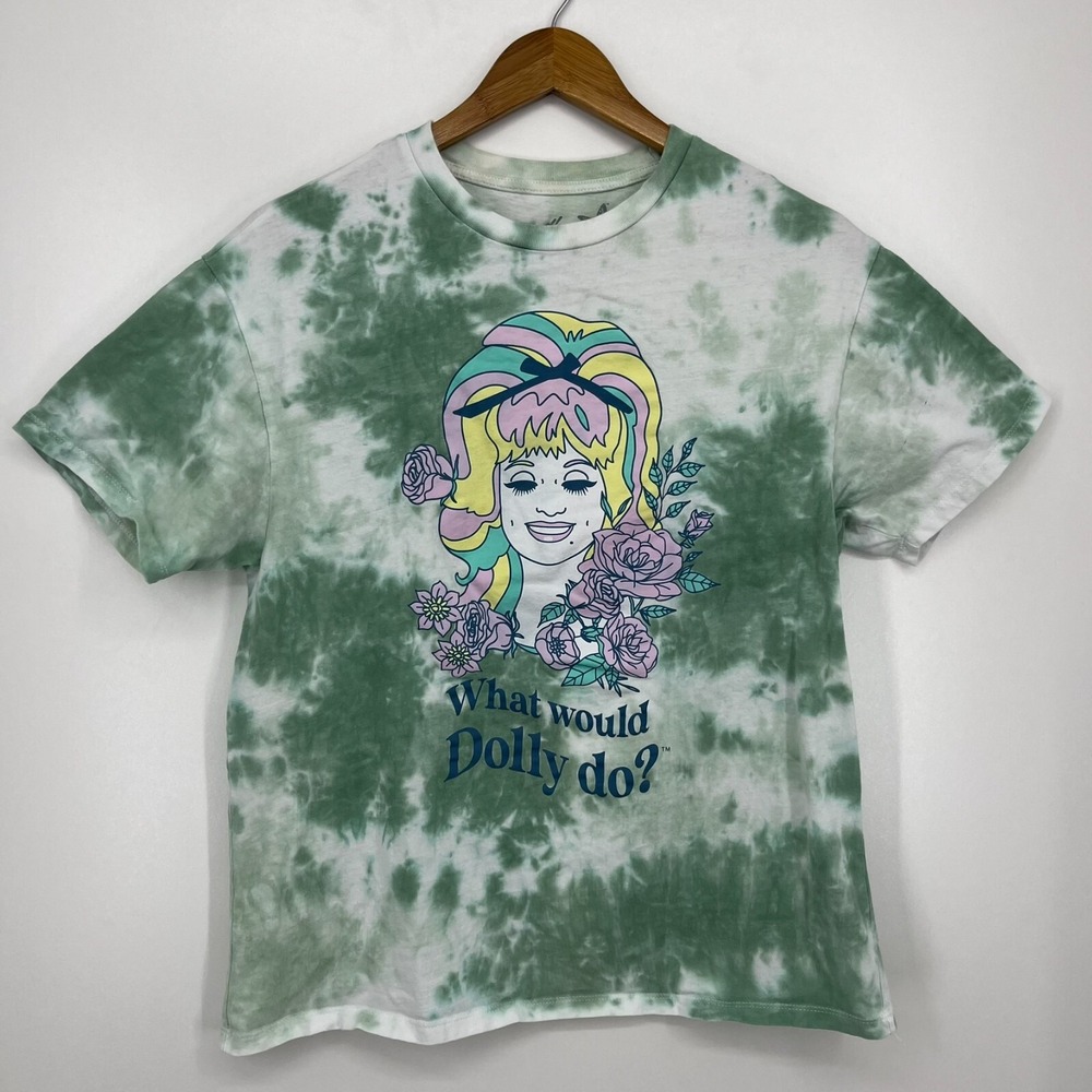 Dolly T-Shirt Women's XS Green Dolly Parton What Would Dolly Do? Graphic Tee‎